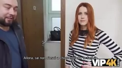 Play Hot European Teen Redhead Gives Blowjob for Money in Reality Sex-for-Money Scene with Amateur Cuckold Watching