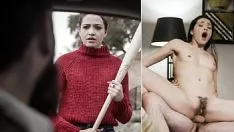 تشغيل تتوسل صديقتها أن تقبلها في المنزل وأن تخترق مؤخرة هذه الشابة