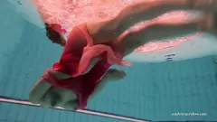 Play Wet and Wild: Russian Teen Brunette in Poolside Porno Show