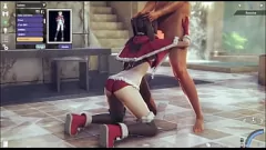 Jouer Gioco 3D: incontro appassionato nella hall dell'hotel di una ragazza dai capelli rosa