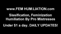 Redare Dominatrix în lenjerie umilim Sissy supus în POV
