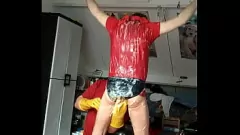 Oynat BDSM Bondage Oturumu: Arkadaş Bram beni bağlar ve beni pudingde boğar